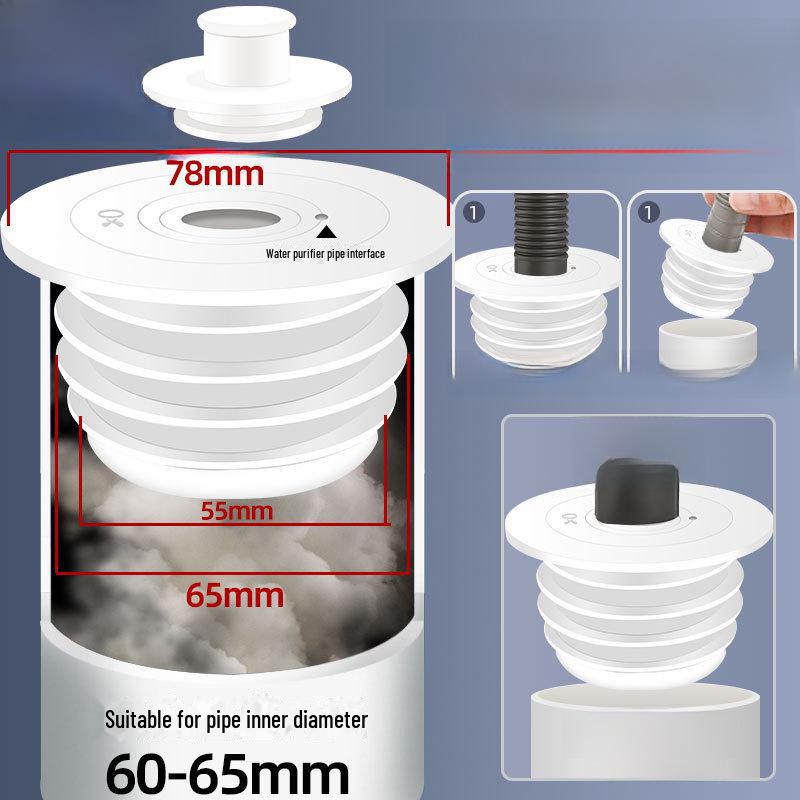 

Уплотнительное кольцо против запаха для сливных труб кухни и стиральной машины