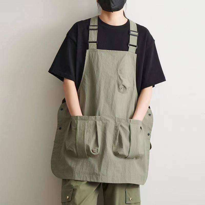 Barber Smock Painting Cover Catering Milk Tea Coffee Shop Adjustable Work Clothes Kitchen Apron