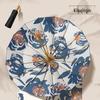 OIMG Antiker Stil 16-Rippen Schwarz-Kleber Sonnenschirm & Regenschirm