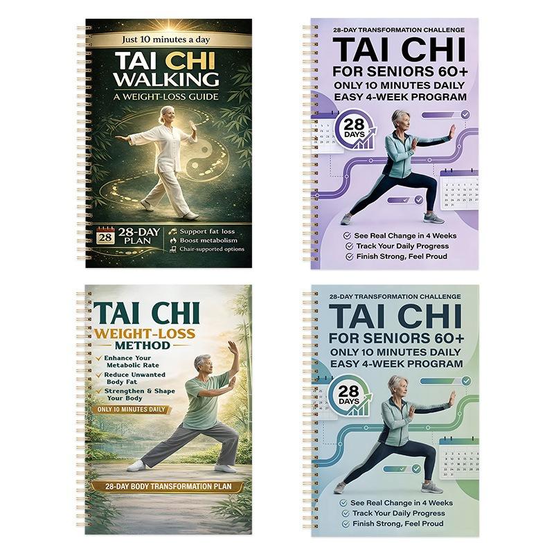 28 Day Tai Chi Walking Weight Loss Plan Journal For Seniors