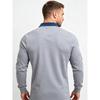 Men's Long Sleeve Polo Shirt with Chest Pocket - Contrast Collar Button Down Casual Top - Slim Fit Business Casual Pullover
