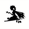 Iron Silhouette Wall Art Fairy Queen on Tree Garden Ornament Metal Sculpture Spring Decor