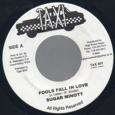 7-inch Plaat SUGAR MINOTT - Fools Fall In Love TAX001 Taxi Jamaica Reggae, Ska & Dub Gebruikt
