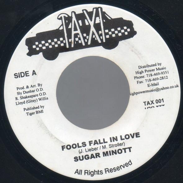

7-дюймовая пластинка SUGAR MINOTT - Fools Fall In Love TAX001 Taxi Ямайский Регги, Ска и Даб Б/У