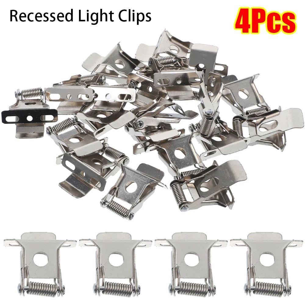 4Pcs Spring Recessed Light Clips Light Mounting Spring Clips for Recessed Iron Retrofit Retaining