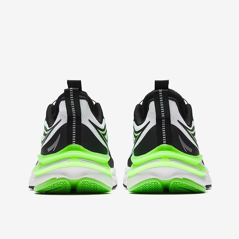 Anta Kids Flame Trendy Fashion Lightweight Shock Absorption Low Top Running Shoes Men sneaker Black Green 312515517-1