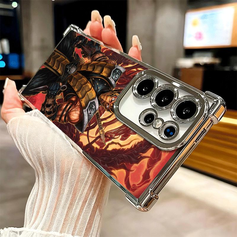 Mortal Kombat Game Plating Phone Case For Samsung Galaxy S24 S25 FE S26 Edge S23 Ultra S22 S21 Plus S20 Anti-Fall Airabag Cover