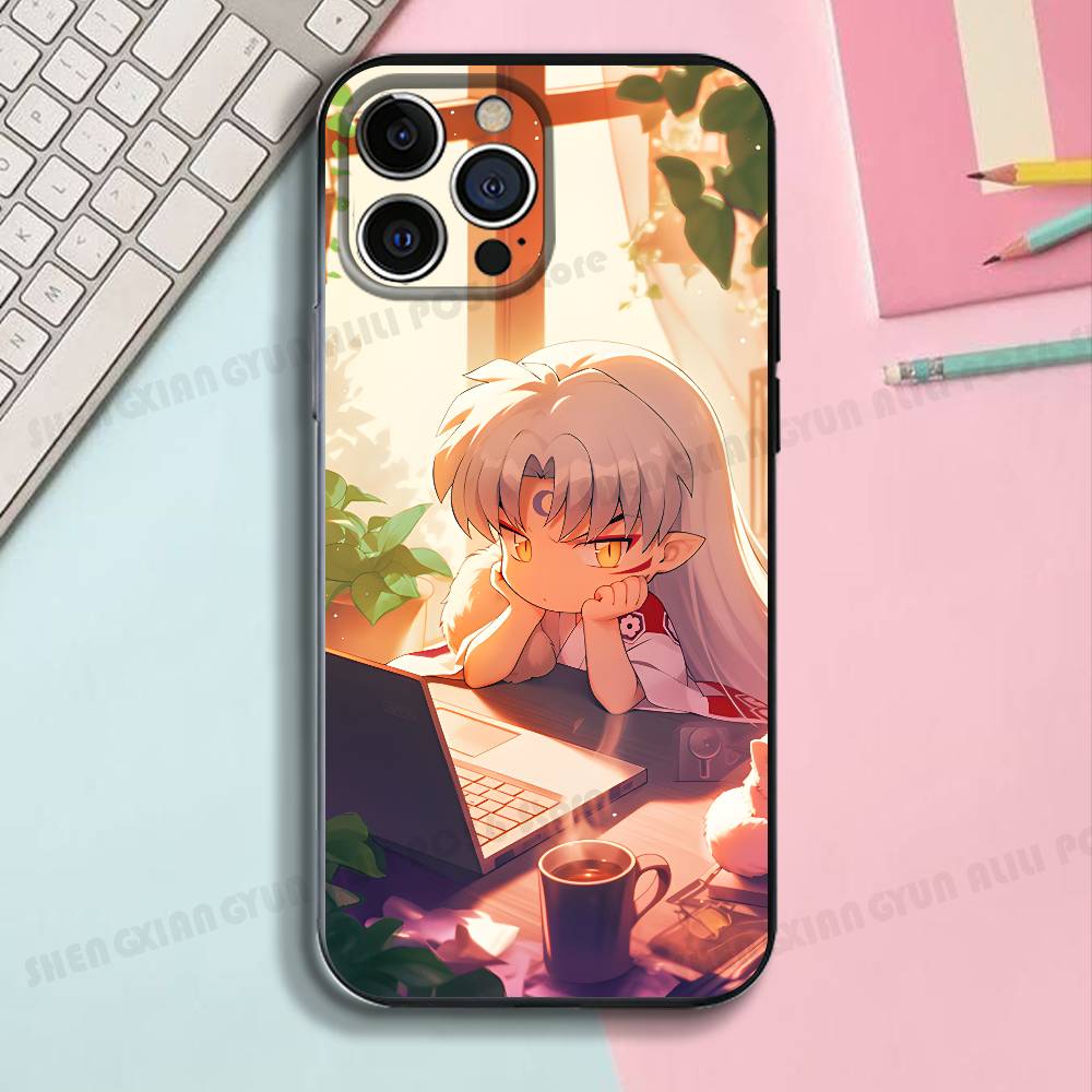 Kawaii S-Sesshomaru Silicone Soft Phone Case For IPhone17 16 15 14 13 12 11 Pro Max Plus X XR SE Cover