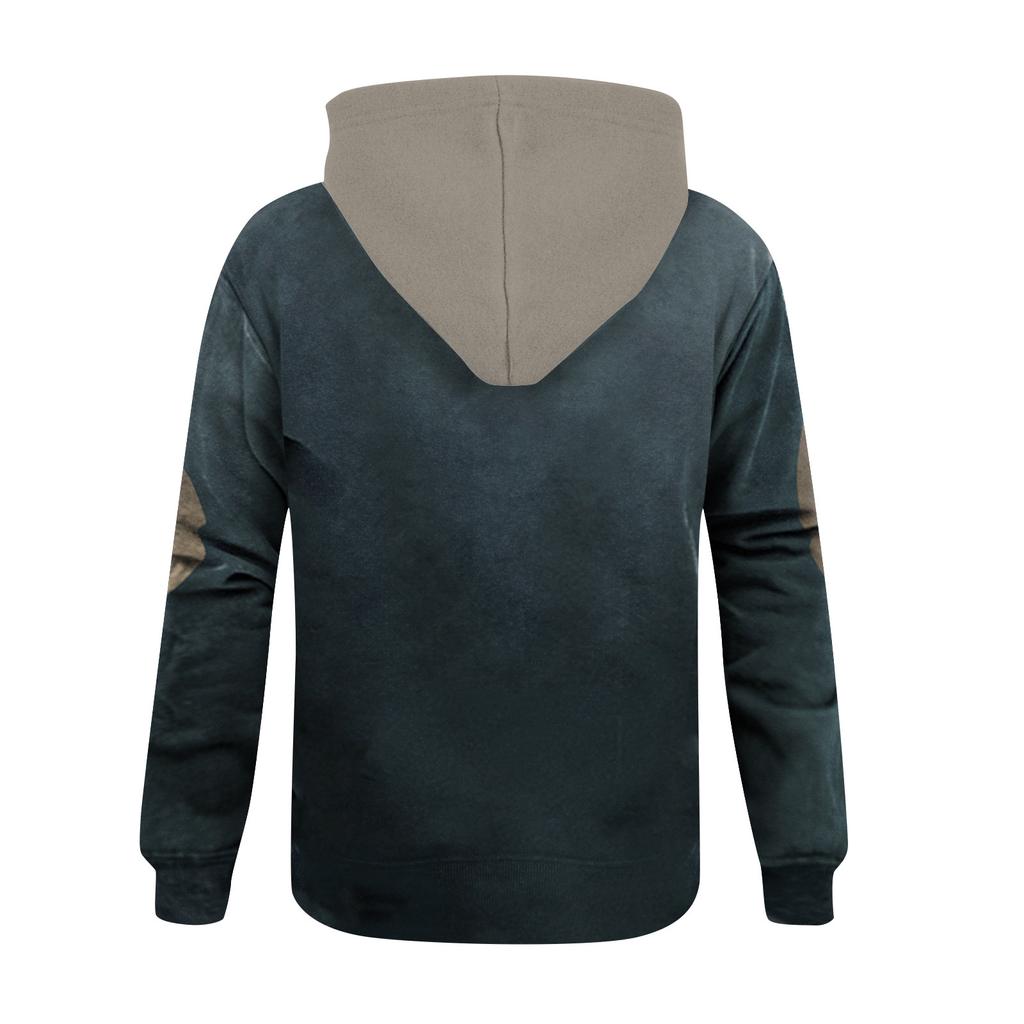 Φαρδιά ανδρικό και γυναικείο μακρυμάνικο πουλόβερ με κουκούλα μόδας