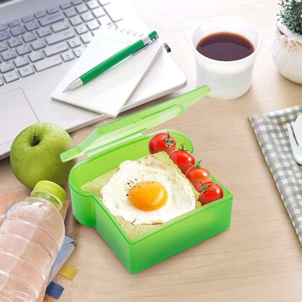 Reusable Sandwich Case Plastic Sandwich Packaging Box Toast Shape Sandwich Storage Box Picnic