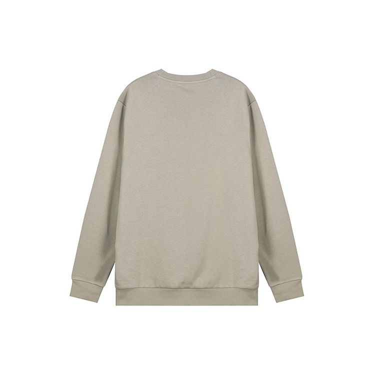 Anta Lifestyle Series Logo Letter Round Neck Pullover Sweatshirt Men Sweatshirt Green-Bean 952358701-6