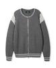 NODU Varsity Two-Way Zip-Up Knit [Gray]
