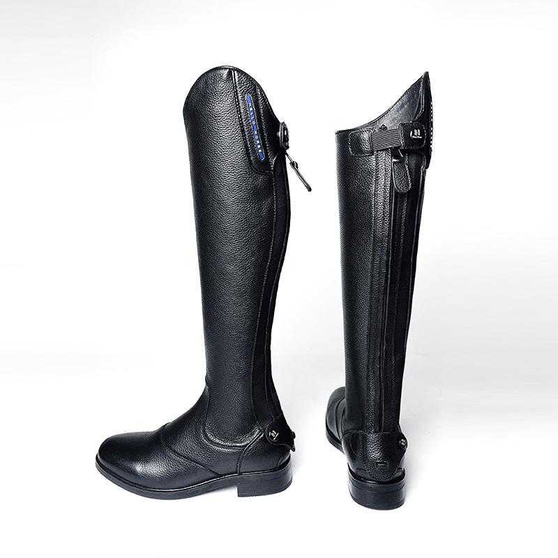 HelloHorse Premium Cowhide Equestrian Riding and Show Jumping Boots