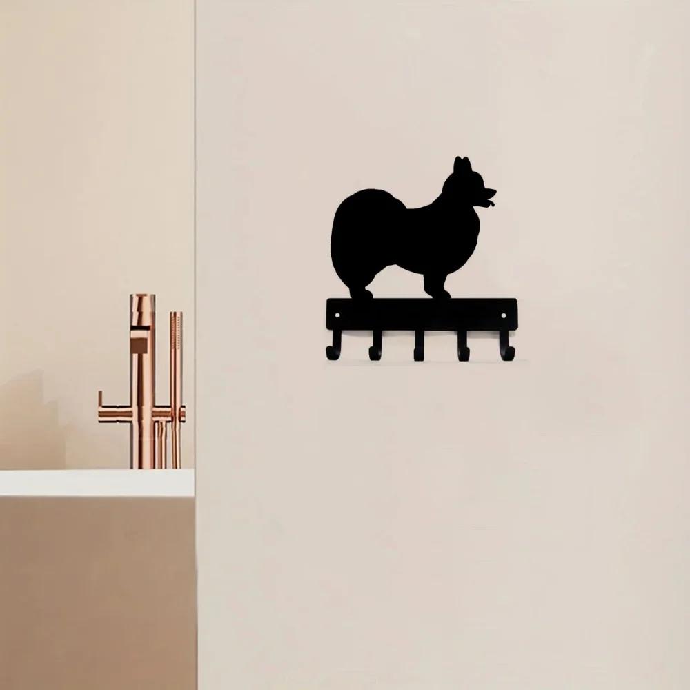 Собака папильон - Крючки для ключей и держатель для брелока - Маленький настенный крючок — фото 7