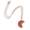 Handmade Winding Exquisite Little Moon Natural Stone Crystal Tree Of Life Pendant Necklace N570