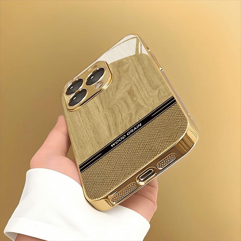 Funda de Teléfono de Gama Alta Simple Vidrio Galvanizado TPU Funda para iPhone 17 16 15 14 13 12 11pm Pro Plus Resistente a Caídas