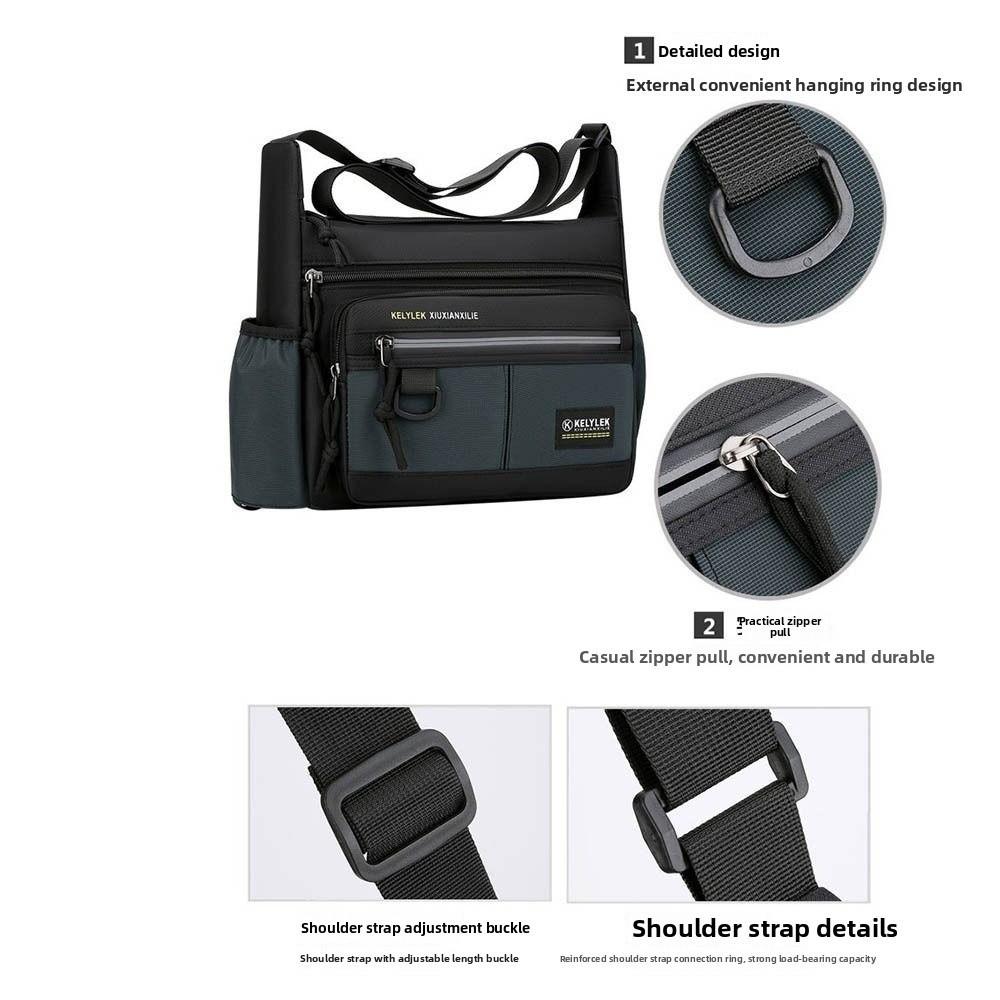 Side Pocket Business Messenger Bag Oxford Cloth Men  Crossbody Bag Men  Shoulder Bag  Male