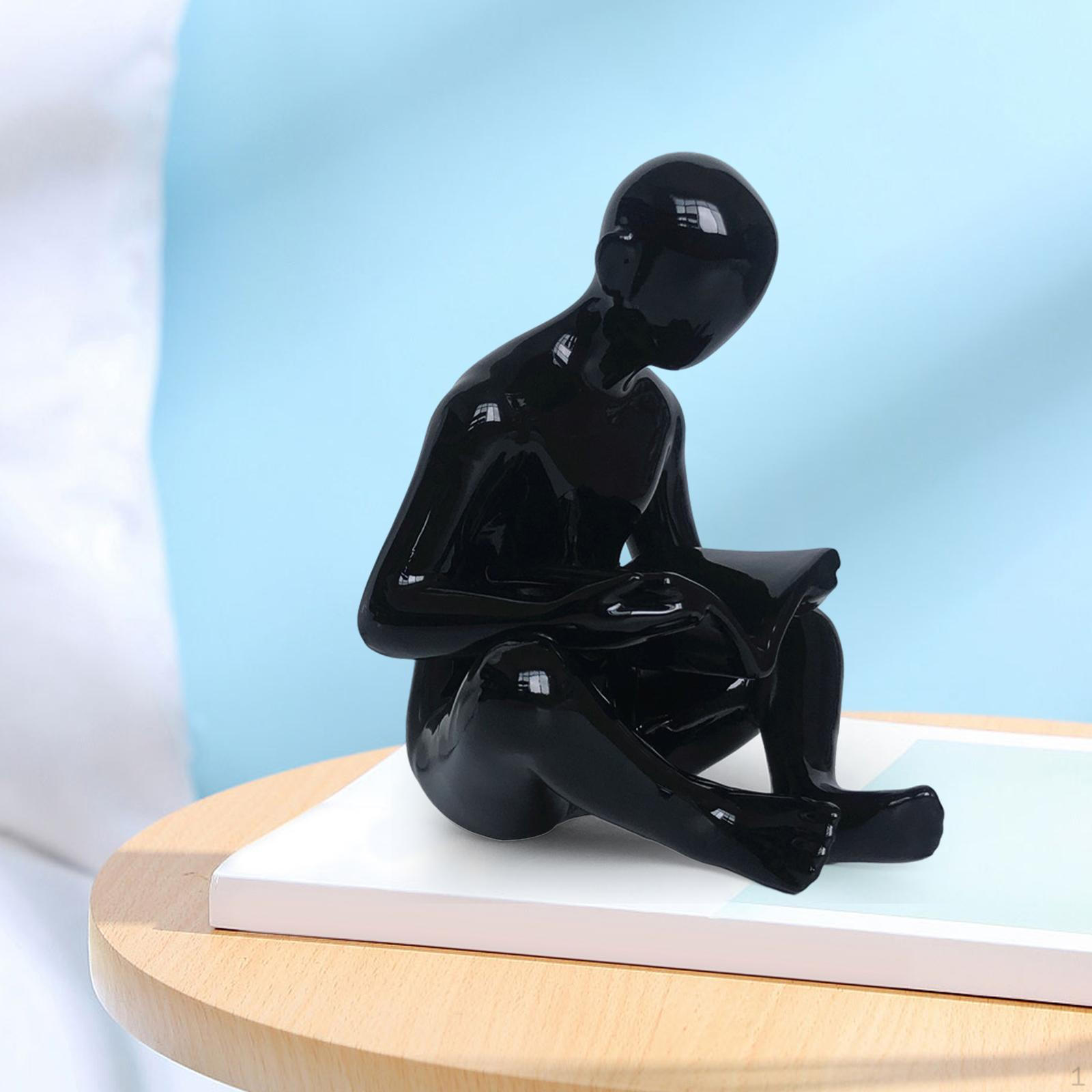 

Collectible Figurines , Unique Small Statues and Sculptures Decorations for Room, Desk, Book чорний