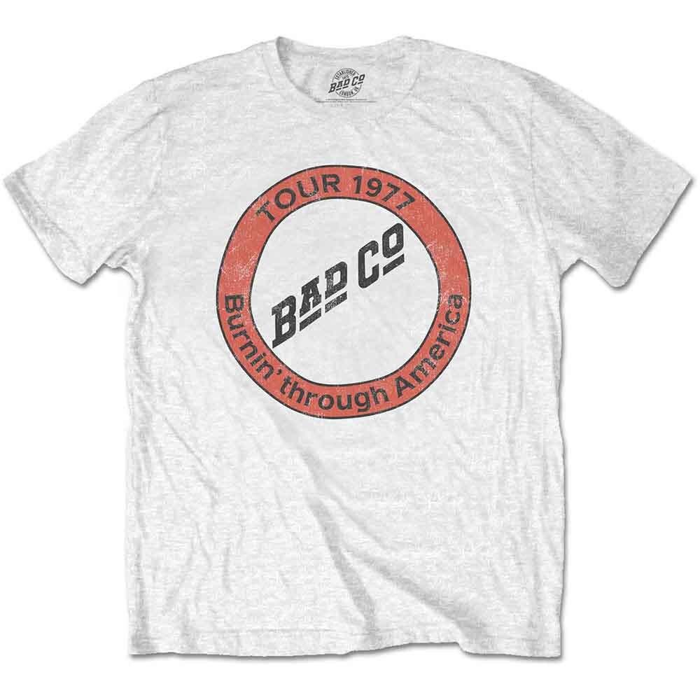 Tshirt L Unisex White Burnin Through America S