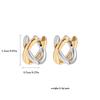 Criss-Cross Gold  Colors Tiny Huggie Hoop Earrings For Women Mini Small Ear Buckle Cartilage Piercing Earring Punk Jewelry