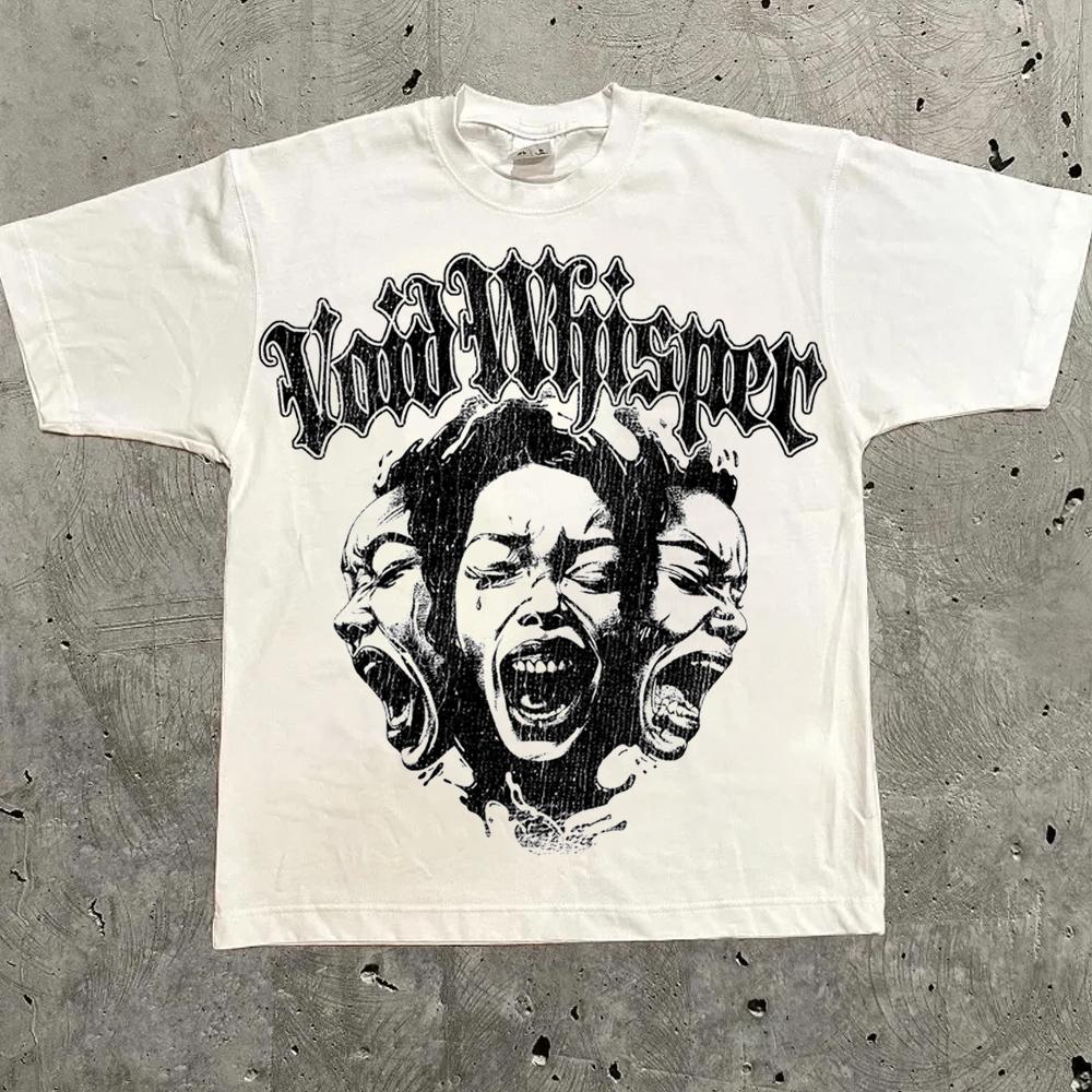 Summer Harajuku Letter Graphic T Shirts Y2k Tops Men Women Street Oversized T Shirt Vintage Tees Top Clothing