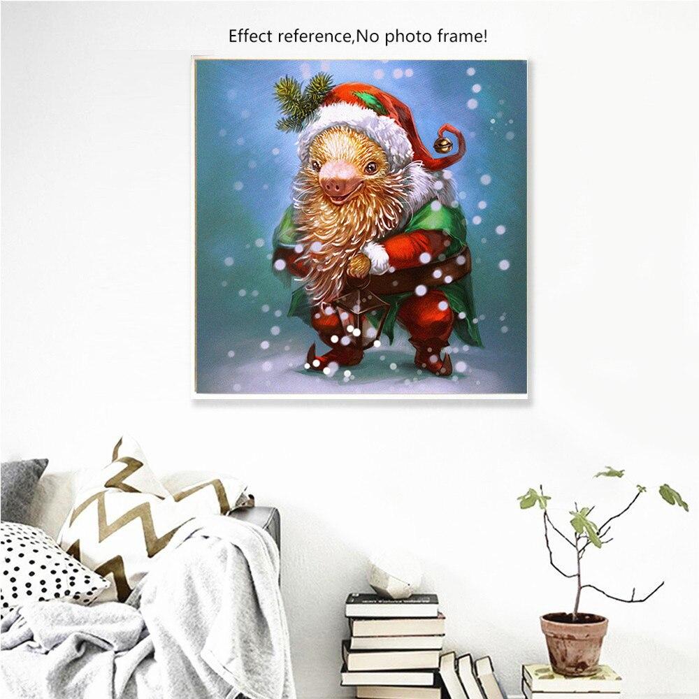 5D DIY Diamond Embroidery Hedgehog Craft Kit New Arrival Diamond Painting Animal Mosaic Snow Handicraft Christmas Gift