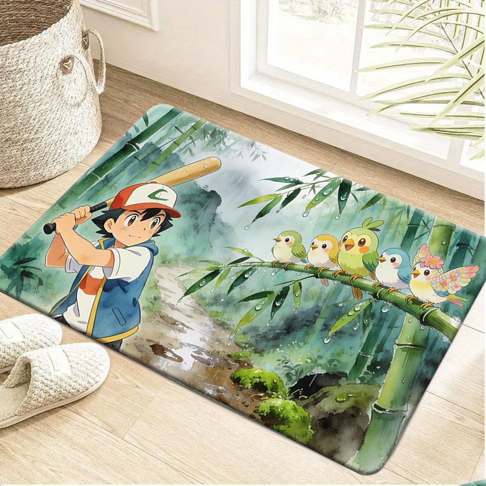 Pokemon Gengar Dark Forest Magic Print Non-Slip Doormat, Absorbent Floor Mat for Home Decor