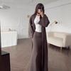 2025 autunno nuovo cardigan transfrontaliero europeo e americano temperamento pendolare cappotto lungo ampio gonna a tubino celebrità