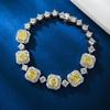 Xiancan 2023 Silver Niche Fashion Designer Bracelet with Yellow, Pink, White High Carbon Diamonds for Women