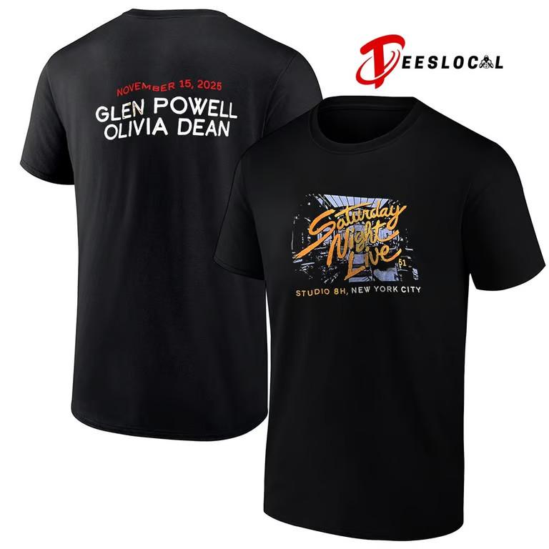 Saturday Night Live studio 8h New York city Glen Powell Olivia Dean shirt Unisex T-Shirt M