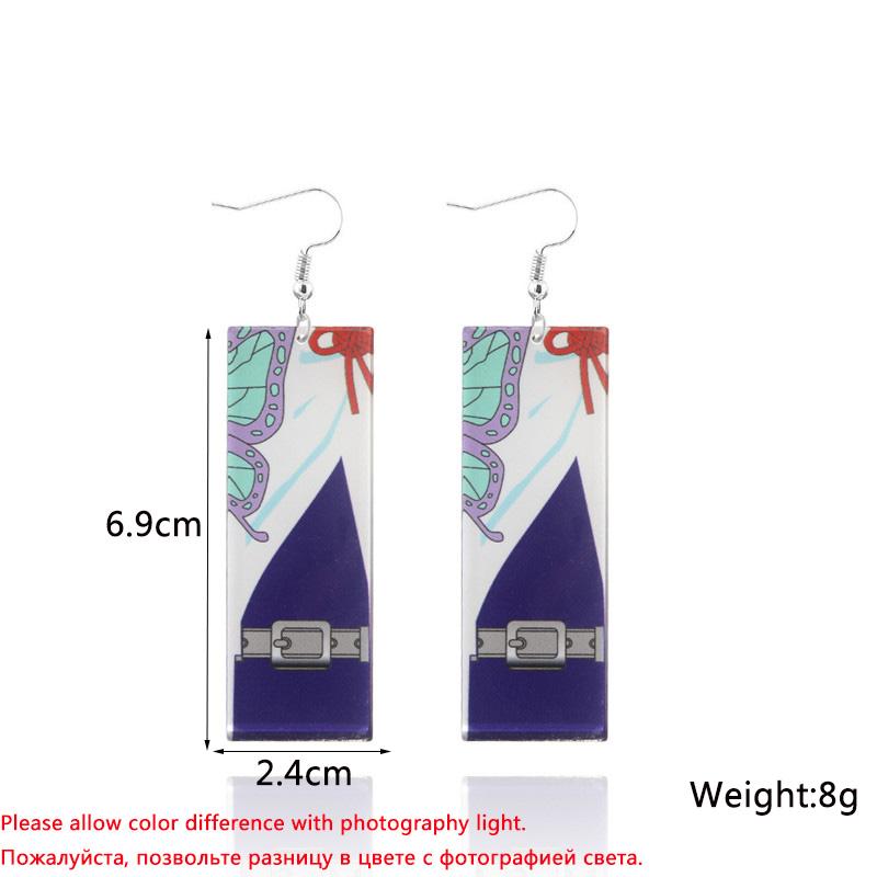 New Blue Color Geometric Earrings for Women Bohemian Flower Butterfly Pendants Female Dangle Earrings 2024 aretes de mujer
