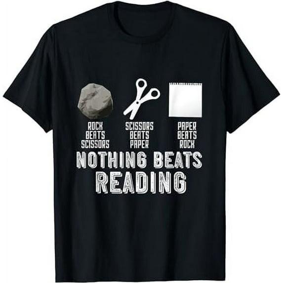 Rock Paper Scissors Nothing Beats Reading TShirt Unisex T-Shirt S