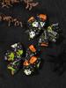 Popular Children'S Hair Accessories Set Accessories Halloween Ribbed Bow Hairpin Children'S Accessories 638