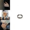 925 Sterling Silver Ring For Women Featuring Unique Hip Hop Open Design With Roman Numerals