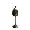 Elegant Vertical Palace Lantern Alloy Incense Burner – High-Footed Indoor Ornament for Home Use