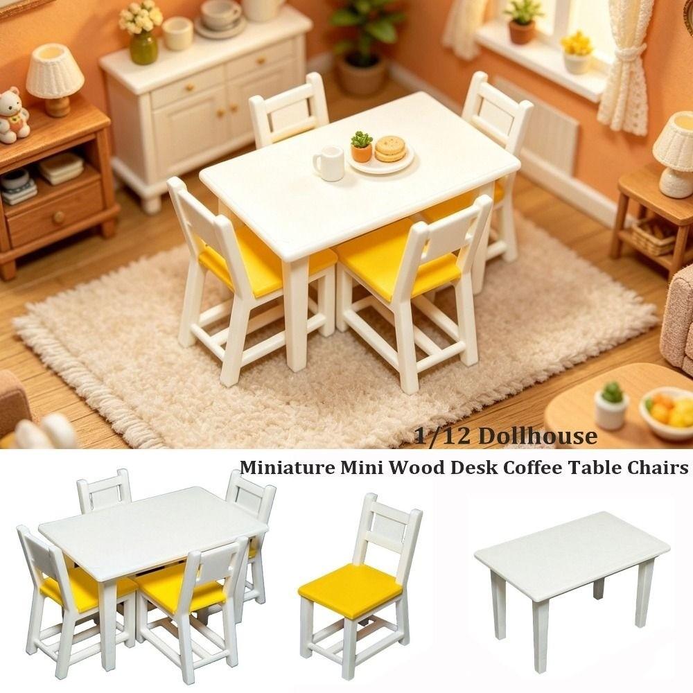 Multistyles Dollhouse Miniature Wood Desk Doll House Decoration Accessories