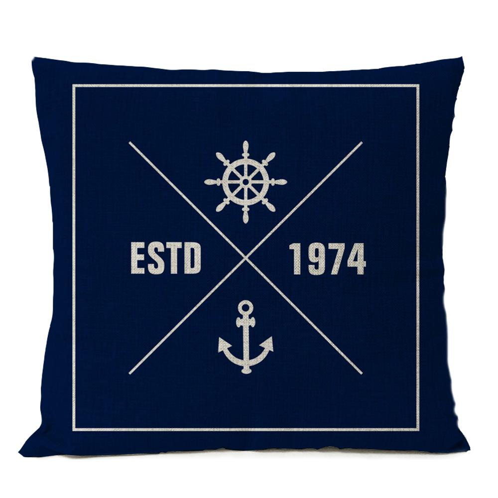 Nautical Linen Pillow Nordic Home Decoration Model Room Nautical Style