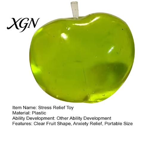 Fruit Stress Relief Toy Clear Squeeze Anxiety Soft Stretch Shapeable Anti Ball Transparent Sensory Fidget Party