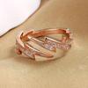 925 Sterling Silver Lighting Opening Ring Inlaid Bright Cubic Zirconia Elegant Party Daily Accessories Versatile Lady Jewelry