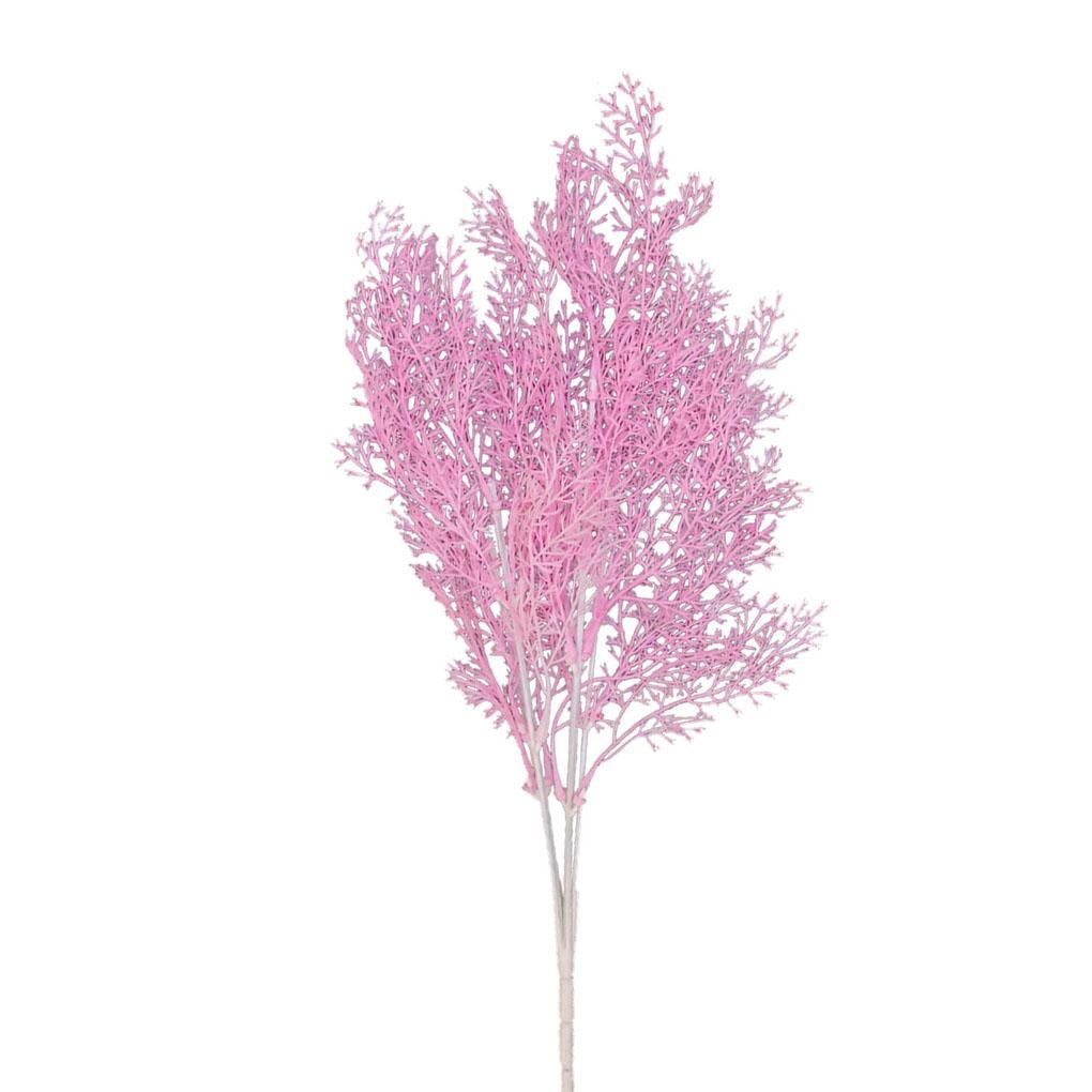 

Штучна рослина з 5 гілками для дому, офісу, різдвяного декору, весільної вечірки, декоративне листя світло-рожевий колір