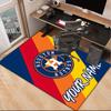 Custom NameHouston Basketball Graffiti Carpet, Indoor Rug, Chair Rug, Living Rooms, Doormat Made From Polyester Home Decor Birthday Christmas Gifts