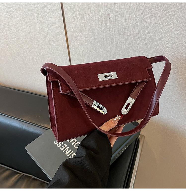 Premium Retro Matte Bag Women's Winter New Casual Hand Carry Small Square Bag Single Shoulder Messenger Bag