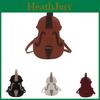 Sac à Bandoulière Élégant et Unique en Forme de Violon pour Femmes en Noir Blanc Rouge Marron