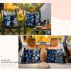 Elegant Blue White Leaves Cushions Pillowcase Printed Polyester 45X45Cm Throw Pillow Cover Decorative Sofa Cushion Pillowslip