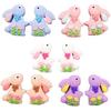 Decoendiy 50Pcs Easter Rabbit Bunny Resin Flatback, Spring Daisy Flower Cabochons, Resin Animal Shaped Embellishments, for Scrapbooking DIY Crafts