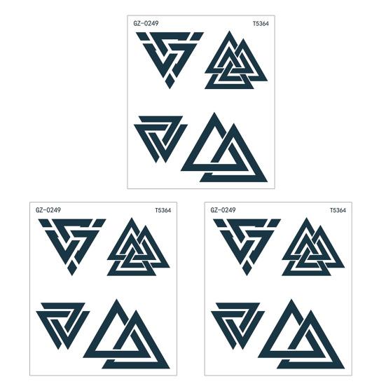 Yousheng 3Pcs Waterproof Tattoo Sticker for Men Women, Face Body Arm Chest Shoulder Thigh Waist Temporary Tattoo Decal, Long Lasting Body Art Fake