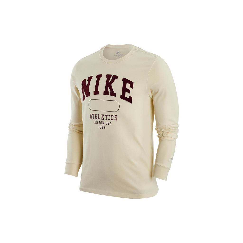 Nike T Shirts Men's Ecru Crew Neck Moderate Straight Fit FJ1173-113