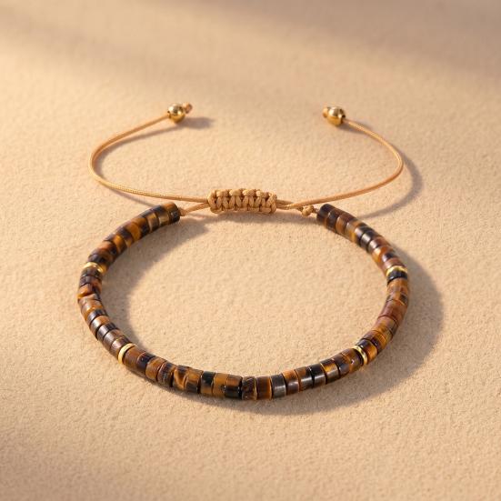 Women Bracelet Adjustable Length Natural Stone Beads Bracelet Bohemia Style Stackable Bracelet Versatile Jewelry Accessory