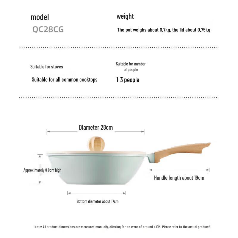 COOKER KING QC28CG Non-stick Die-cast Wok