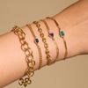 Bracelet Color Zircon Pendant Stainless Steel Fashion Personality Bracelet Electroplating 18K Color Retention